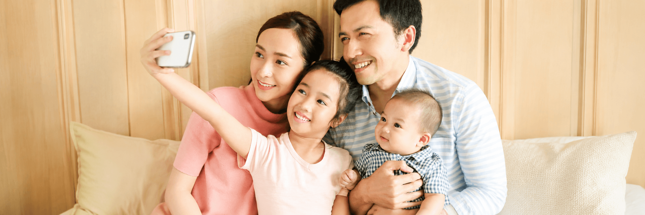 Family reviewing life insurance coverage